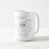 Pekingese Wit und Weisheit Kaffeetasse (VorderseiteRechts)