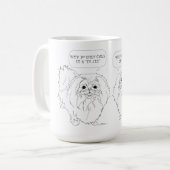 Pekingese Wit und Weisheit Kaffeetasse (Vorderseite Links)