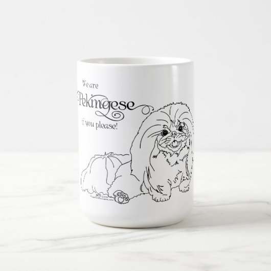 Pekingese Wit und Weisheit Kaffeetasse (Mittel)
