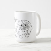 Pekingese Wit und Weisheit Kaffeetasse (VorderseiteRechts)