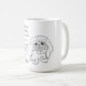 Pekingese Wit und Weisheit Kaffeetasse (VorderseiteRechts)