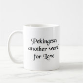 Pekingese Wort Kaffee Tasse (Links)