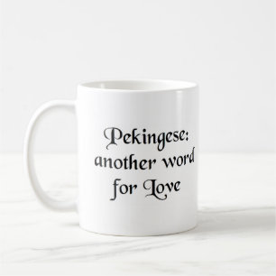 Pekingese Wort Kaffee Tasse