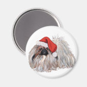 Pekingese zu Christmastime Magnet (Vorderseite/Rückseite)