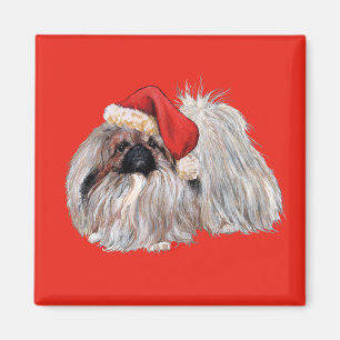 Pekingese zu Weihnachten Magnet