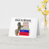 Pekingese zurück zur Grußkarte der Schule Karte (Gelbe Blume)