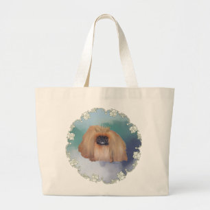 Pekingeser Eisprinzessin Jumbo Stoffbeutel