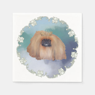 Pekingeser Eisprinzessin Serviette