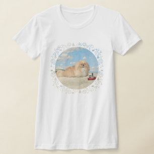 Pekingeser Hund am Meer T-Shirt