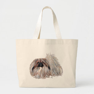 Pekingeser Hund stehend Jumbo Stoffbeutel