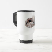 Pekingeser Hund stehend Reisebecher (Vorderseite Links)