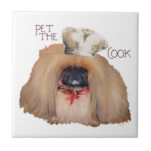Pekingeser Köchin - Weiblich Fliese