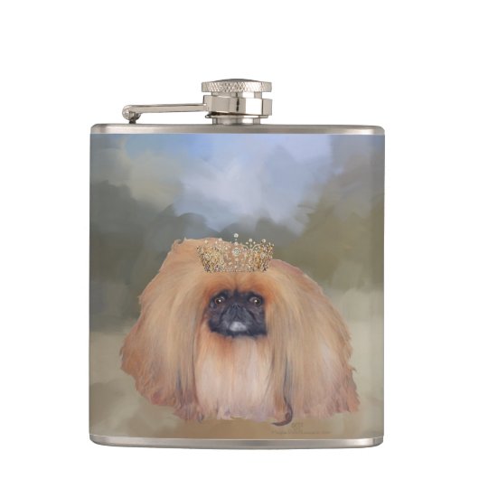Pekingeser Königlich Flachmann (Vorderseite)