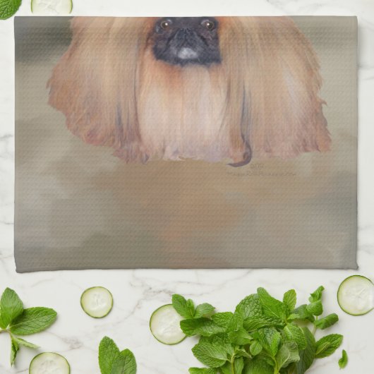 Pekingeser Königlich Geschirrtuch (Gefaltet)