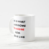 Pekingeser-Mama, großartig Kaffeetasse (Vorderseite Links)