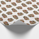 Pekingesgruppe Weihnachten Geschenkpapier (Ecke)
