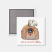 Pekingesischer Koch — männlich Magnet (Vorderseite/Rückseite)