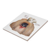 Pekingesischer Koch - Weiblich Fliese (Seite)