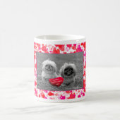 Pekingische Welpen wünschen Happy Valentine's Day Kaffeetasse (Mittel)