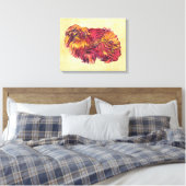 Pekingischer Hund Leinwanddruck (Insitu (Schlafzimmer))