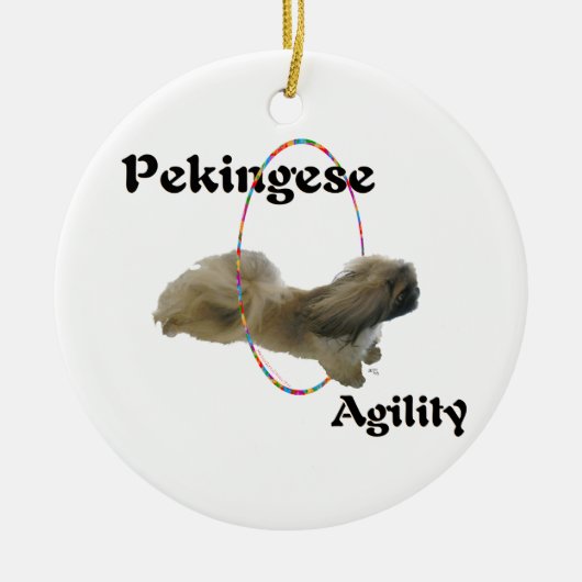 Pekingisches Agility Keramikornament (Vorne)