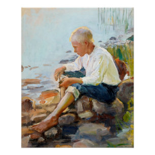 Pekka Halonen, Boy on the shore CC0171 Finnland Poster