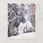 Pekka Halonen Winterlandschaft Postkarte (Vorderseite)
