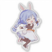 Pekomama Chibi Vtuber Kunst Aufkleber (Vorderseite)