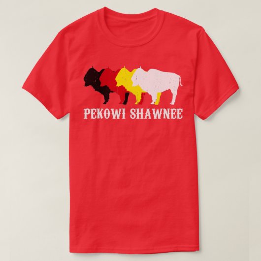 Pekowi Shawnee Native Amerikanischen Ureinwohners T-Shirt (Design vorne)