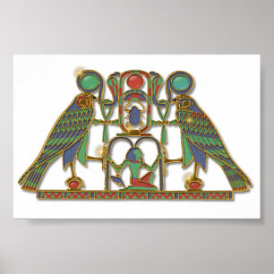 Pektorale des ägyptischen Gottes Horus Poster