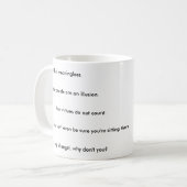 PEL-Pessimismus-Tasse Kaffeetasse (Vorderseite Links)