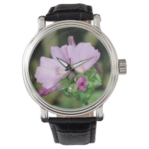Pelargonie-Blumen Armbanduhr
