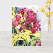 Pelargonie Karte (Gelbe Blume)