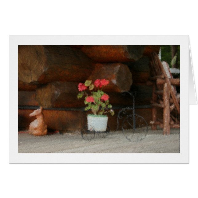 Pelargonie-leere Karten (Vorderseite (Horizontal))