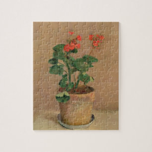 Pelargonien in einem Topf, c.1905 (Öl auf Puzzle