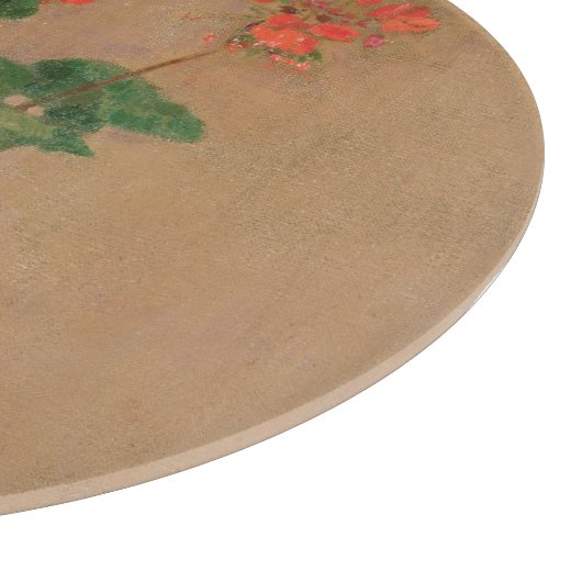 Pelargonien in einem Topf, c.1905 (Öl auf Schneidebrett (Ecke)