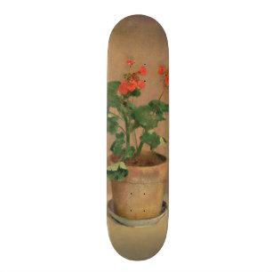 Pelargonien in einem Topf, c.1905 (Öl auf Skateboard