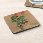 Pelargonien in einem Topf, c.1905 (Öl auf Untersetzer (Linke Seite)