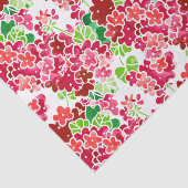 Pelargonien rosa und rotes Blumenmuster Seidenpapier (Ausschnitt)