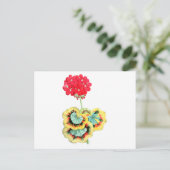 Pelargonium, Trikolore, Meteor Postkarte (Stehend Vorderseite)