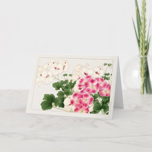 Pelargonium von Tanigami Konan Karte (Vorderseite)