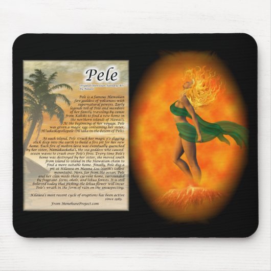 Pele - hawaiische Göttin des Feuers Mousepad (Vorne)