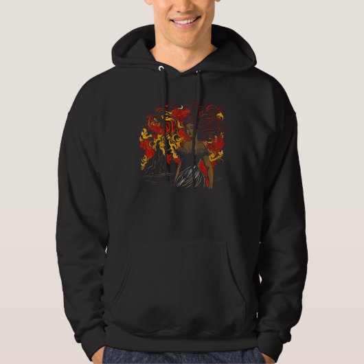 Pele Polynesian Goddess of Volcanoes Hawaiian Hoodie (Vorderseite)