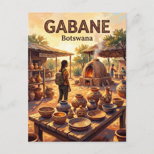 Pelegano Töpferei Botswana Postkarte (Vorderseite)
