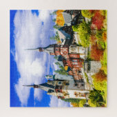 Peles Castle in Carpathian Mountains, Romania Puzzle (Vertikal)