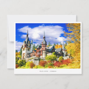 Peles Castle, Rumänien, berühmte Herbstlandschaft Feiertagskarte