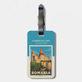 Peles Castle Rumänien Gepäckanhänger (Rückseite vertikal)