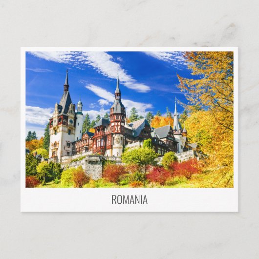 Peles Castle, Rumänien - Reise Postkarte (Vorderseite)