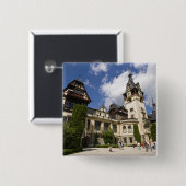 Peles Castle, Sinaia, Rumänien, 2 Button (Vorne & Hinten)