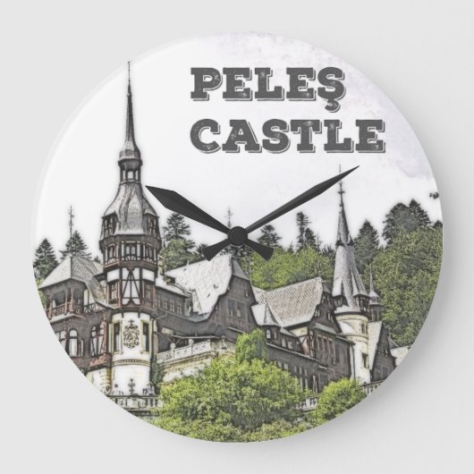 Peles Schloss Große Wanduhr (Vorderseite)